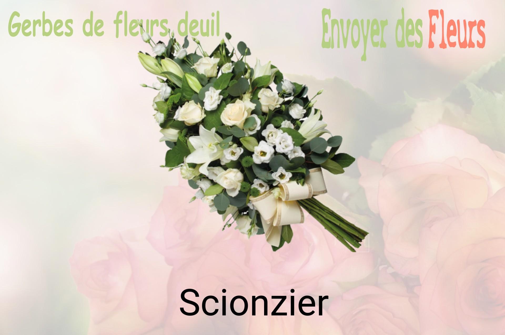 Gerbe de fleurs de deuil livrée à Scionzier